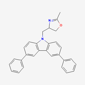 molecular formula C29H24N2O B14774914 4-[(3,6-Diphenylcarbazol-9-yl)methyl]-2-methyl-4,5-dihydro-1,3-oxazole 