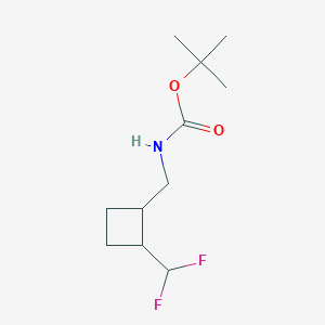 molecular formula C11H19F2NO2 B14774922 tert-Butyl ((2-(difluoromethyl)cyclobutyl)methyl)carbamate 