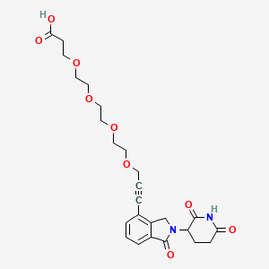 molecular formula C25H30N2O9 B14774929 Phthalimidinoglutarimide-propargyl-O-PEG3-C2-acid 