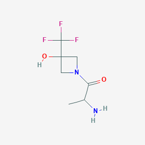 molecular formula C7H11F3N2O2 B1477493 2-Amino-1-(3-hydroxy-3-(trifluoromethyl)azetidin-1-yl)propan-1-one CAS No. 2089700-60-5