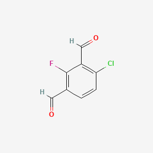 molecular formula C8H4ClFO2 B14774931 4-Chloro-2-fluoroisophthalaldehyde 