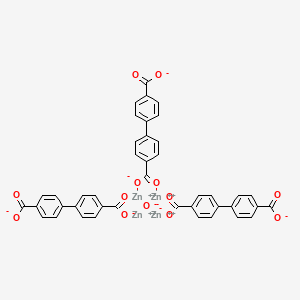 molecular formula C42H24O13Zn4 B14774972 tetrazinc;4-(4-carboxylatophenyl)benzoate;oxygen(2-) 