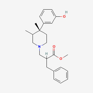 molecular formula C24H31NO3 B14774976 (S)-2-Benzyl-3-[(3R,4R)-4-(3-hydroxyphenyl)-3,4-dimethylpiperidin-1-yl]-propionic acid methyl ester 