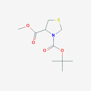 molecular formula C10H17NO4S B14774985 3-O-tert-butyl 4-O-methyl 1,3-thiazolidine-3,4-dicarboxylate 