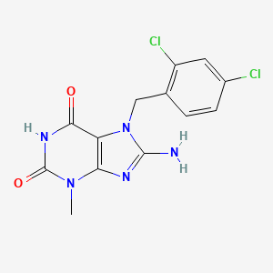 molecular formula C13H11Cl2N5O2 B14775004 8-Amino-7-(2,4-dichlorobenzyl)-3-methyl-1H-purine-2,6(3H,7H)-dione 