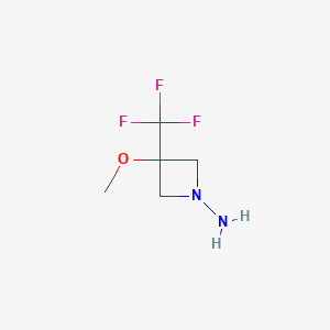 3-Methoxy-3-(trifluoromethyl)azetidin-1-amine