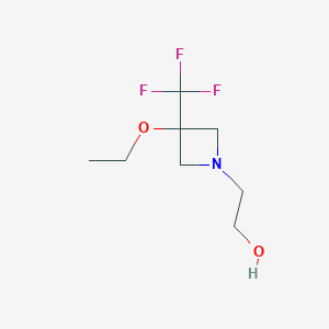 molecular formula C8H14F3NO2 B1477502 2-(3-Ethoxy-3-(trifluoromethyl)azetidin-1-yl)ethan-1-ol CAS No. 2098113-80-3