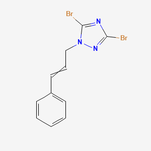 3,5-Dibromo-1-(3-phenylprop-2-enyl)-1,2,4-triazole