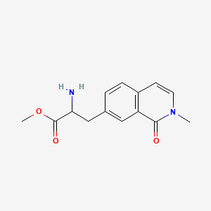 molecular formula C14H16N2O3 B14775035 Methyl 2-amino-3-(2-methyl-1-oxo-7-isoquinolyl)propanoate 