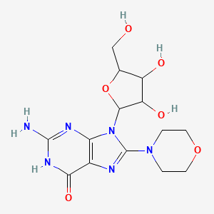 2-amino-8-(morpholin-4-yl)-9-pentofuranosyl-1,9-dihydro-6H-purin-6-one