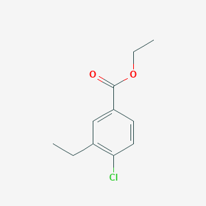 molecular formula C11H13ClO2 B14775048 Ethyl 4-chloro-3-ethylbenzoate 