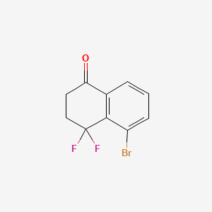 molecular formula C10H7BrF2O B14775056 5-Bromo-4,4-difluoro-3,4-dihydronaphthalen-1(2H)-one 