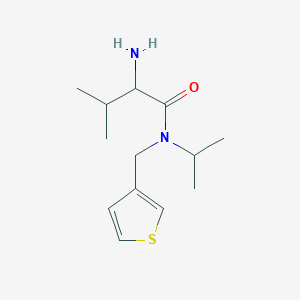 molecular formula C13H22N2OS B14775068 2-amino-3-methyl-N-propan-2-yl-N-(thiophen-3-ylmethyl)butanamide 