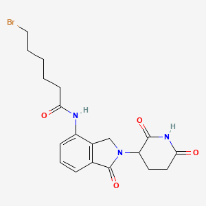 molecular formula C19H22BrN3O4 B14775071 Lenalidomide-CO-C5-Br 