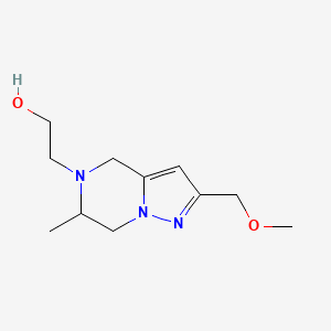 molecular formula C11H19N3O2 B1477508 2-(2-(methoxymethyl)-6-methyl-6,7-dihydropyrazolo[1,5-a]pyrazin-5(4H)-yl)ethan-1-ol CAS No. 2098133-51-6