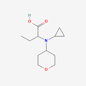 molecular formula C12H21NO3 B1477509 2-(环丙基(四氢-2H-吡喃-4-基)氨基)丁酸 CAS No. 2097945-35-0