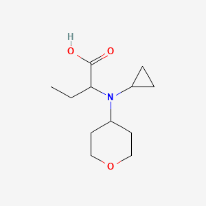 molecular formula C12H21NO3 B1477509 2-(シクロプロピル(テトラヒドロ-2H-ピラン-4-イル)アミノ)ブタン酸 CAS No. 2097945-35-0