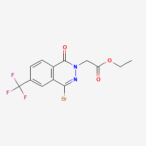 Ethyl 2-(4-bromo-1-oxo-6-(trifluoromethyl)phthalazin-2(1H)-yl)acetate