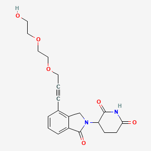 molecular formula C20H22N2O6 B14775097 Phthalimidinoglutarimide-propargyl-PEG2-OH 