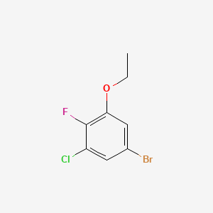 molecular formula C8H7BrClFO B14775107 5-Bromo-1-chloro-3-ethoxy-2-fluorobenzene 