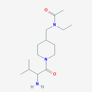 molecular formula C15H29N3O2 B14775118 N-[[1-(2-amino-3-methylbutanoyl)piperidin-4-yl]methyl]-N-ethylacetamide 