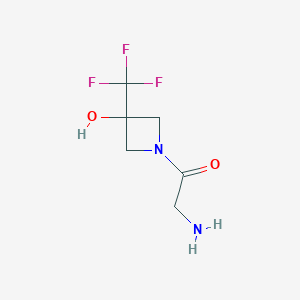 molecular formula C6H9F3N2O2 B1477512 2-Amino-1-(3-hydroxy-3-(trifluoromethyl)azetidin-1-yl)ethan-1-one CAS No. 2091216-26-9