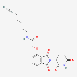 molecular formula C22H23N3O6 B14775126 Thalidomide-O-acetamido-C5-alkyne 