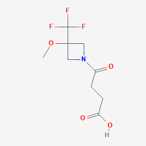 molecular formula C9H12F3NO4 B1477513 4-(3-Methoxy-3-(trifluoromethyl)azetidin-1-yl)-4-oxobutanoic acid CAS No. 2098026-64-1