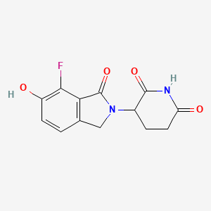 molecular formula C13H11FN2O4 B14775148 3-(7-Fluoro-6-hydroxy-1-oxoisoindolin-2-yl)piperidine-2,6-dione 