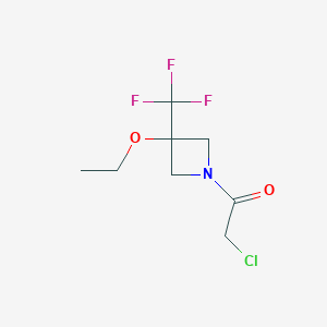 molecular formula C8H11ClF3NO2 B1477515 2-氯-1-(3-乙氧基-3-(三氟甲基)氮杂环丁-1-基)乙烷-1-酮 CAS No. 2098115-85-4