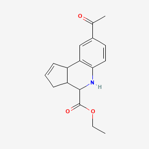 molecular formula C17H19NO3 B14775184 ethyl 8-acetyl-3a,4,5,9b-tetrahydro-3H-cyclopenta[c]quinoline-4-carboxylate 