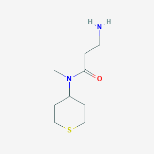 molecular formula C9H18N2OS B1477522 3-amino-N-methyl-N-(tetrahydro-2H-thiopyran-4-yl)propanamide CAS No. 2008209-73-0