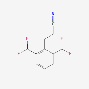 molecular formula C11H9F4N B14775220 (2,6-Bis(difluoromethyl)phenyl)propanenitrile 