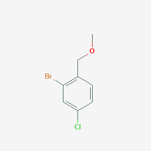 molecular formula C8H8BrClO B14775236 2-Bromo-4-chloro-1-(methoxymethyl)benzene 