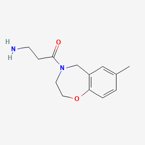 molecular formula C13H18N2O2 B1477524 3-amino-1-(7-methyl-2,3-dihydrobenzo[f][1,4]oxazepin-4(5H)-yl)propan-1-one CAS No. 2097982-46-0