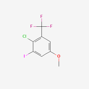 molecular formula C8H5ClF3IO B14775307 2-Chloro-1-iodo-5-methoxy-3-(trifluoromethyl)benzene 