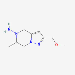 molecular formula C9H16N4O B1477531 2-(methoxymethyl)-6-methyl-6,7-dihydropyrazolo[1,5-a]pyrazin-5(4H)-amine CAS No. 2098043-43-5