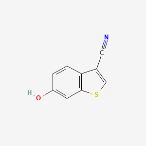 molecular formula C9H5NOS B14775310 6-Hydroxy-1-benzothiophene-3-carbonitrile 