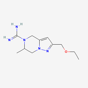 molecular formula C11H19N5O B1477532 2-(乙氧基甲基)-6-甲基-6,7-二氢吡唑并[1,5-a]哒嗪-5(4H)-甲酰胺 CAS No. 2098026-72-1