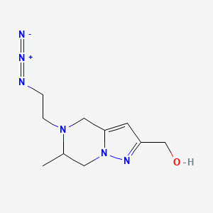 molecular formula C10H16N6O B1477534 (5-(2-Azidoethyl)-6-methyl-4,5,6,7-tetrahydropyrazolo[1,5-a]pyrazin-2-yl)methanol CAS No. 2098089-21-3