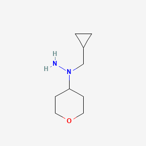 molecular formula C9H18N2O B1477535 1-(cyclopropylmethyl)-1-(tetrahydro-2H-pyran-4-yl)hydrazine CAS No. 2097984-16-0