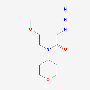 molecular formula C10H18N4O3 B1477536 2-叠氮-N-(2-甲氧基乙基)-N-(四氢-2H-吡喃-4-基)乙酰胺 CAS No. 2098027-08-6