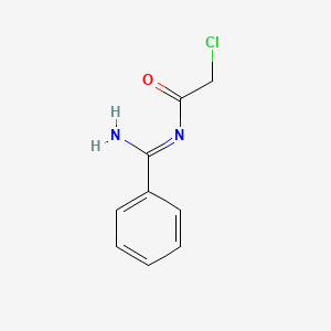 molecular formula C9H9ClN2O B14775367 N-[amino(phenyl)methylidene]-2-chloroacetamide 