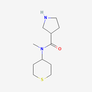 molecular formula C11H20N2OS B1477537 N-methyl-N-(tetrahydro-2H-thiopyran-4-yl)pyrrolidine-3-carboxamide CAS No. 2007809-04-1