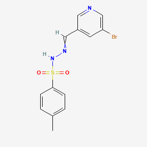 molecular formula C13H12BrN3O2S B14775388 N-[(5-bromopyridin-3-yl)methylideneamino]-4-methylbenzenesulfonamide 