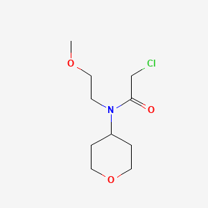 molecular formula C10H18ClNO3 B1477544 2-chloro-N-(2-methoxyethyl)-N-(tetrahydro-2H-pyran-4-yl)acetamide CAS No. 2098075-53-5