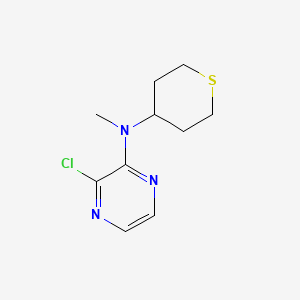 molecular formula C10H14ClN3S B1477546 3-chloro-N-methyl-N-(tetrahydro-2H-thiopyran-4-yl)pyrazin-2-amine CAS No. 1997013-23-6