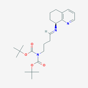 molecular formula C23H35N3O4 B14775474 Imidodicarbonic acid, 2-[4-[[(8S)-5,6,7,8-tetrahydro-8-quinolinyl]imino]butyl]-, 1,3-bis(1,1-dimethylethyl) ester CAS No. 2758672-47-6