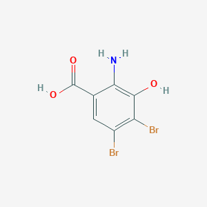 2-Amino-4,5-dibromo-3-hydroxybenzoic acid