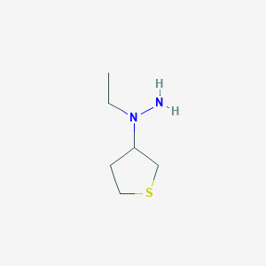 molecular formula C6H14N2S B1477550 1-Ethyl-1-(tetrahydrothiophen-3-yl)hydrazine CAS No. 2097984-77-3